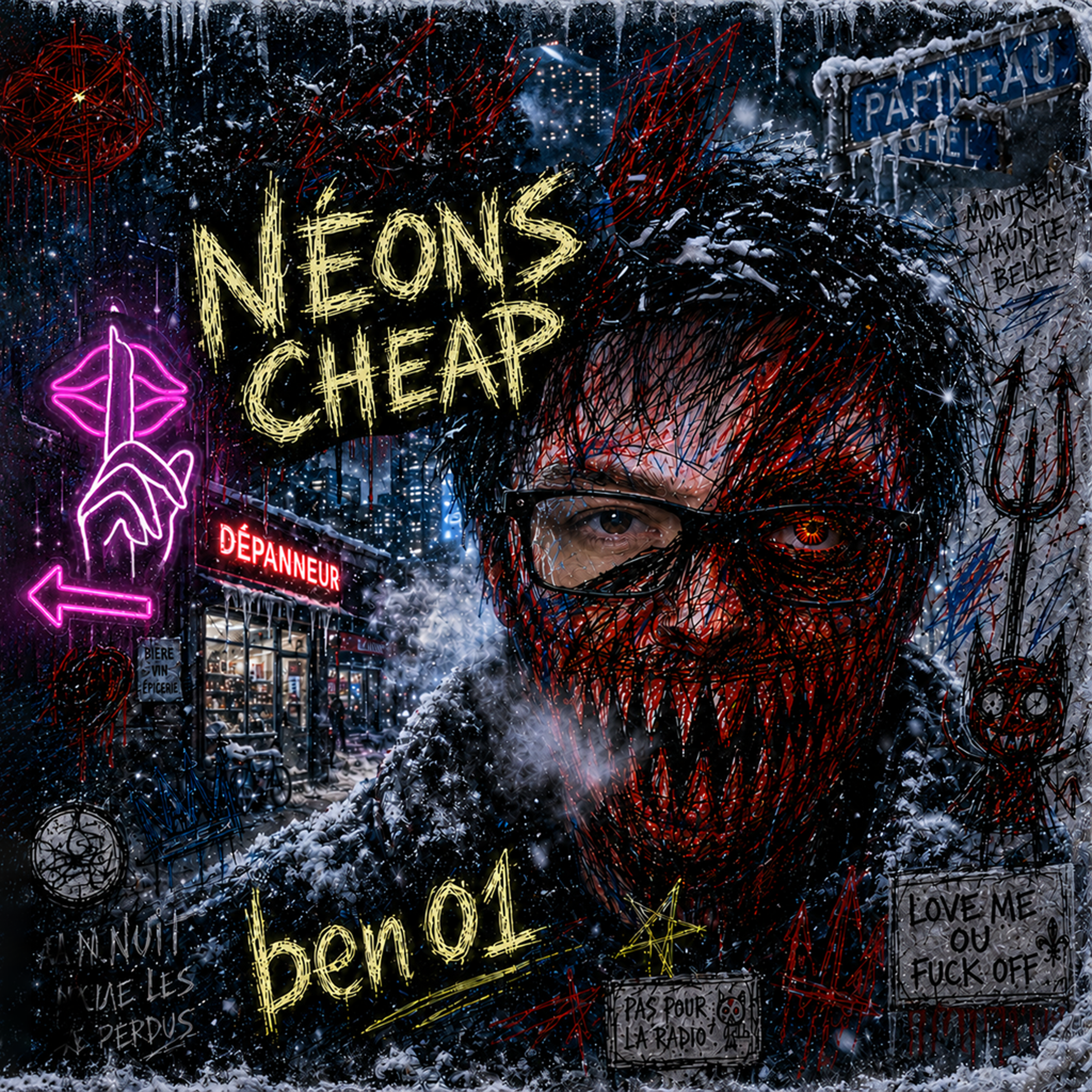 Pochette officielle de l'album Néons cheap par ben01
